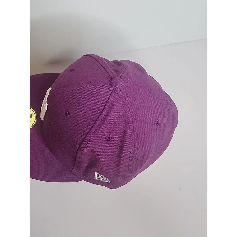 New Jersey New Era 59Fifty Purple Grape Hat Cap NJ Size 7 5/8 New